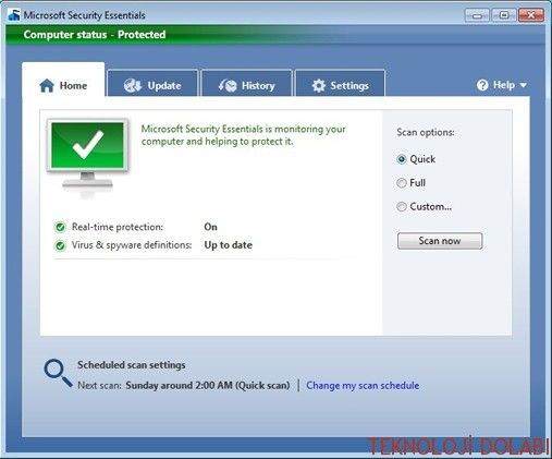 Microsoft Security Essentials Kapatma, Devre Dışı Bırakma ve Kaldırma