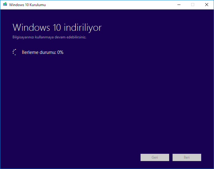Windows 10 Yükleme Medyası Oluşturma
