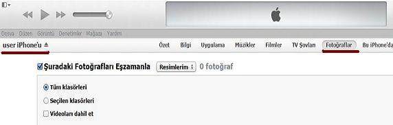 iTunes ile Bilgisayardan iPhone’a Fotoğraflar Nasıl Yüklenir ?