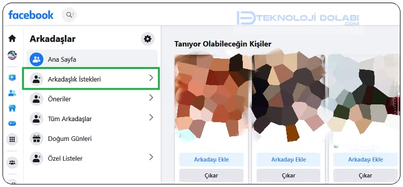 FaceBook'ta Arkadaşlık İsteği Gönderdiğim Kişileri Nasıl Görebilirim?