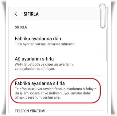 Telefona Format Atınca Neler Silinir ?