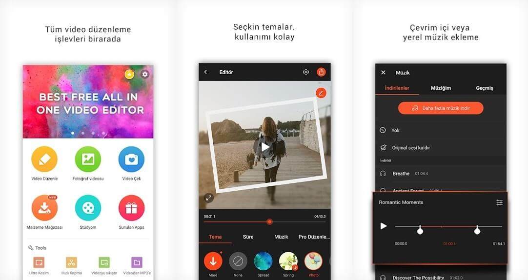 android video düzenleme uygulamaları, android en iyi video düzenleme programı, en iyi video düzenleme programı