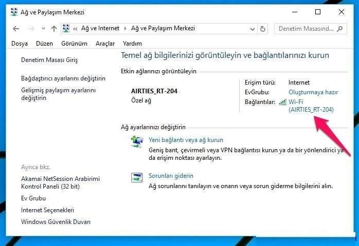 Windows 10'da WiFi Şifresi Nasıl Görüntülenir?