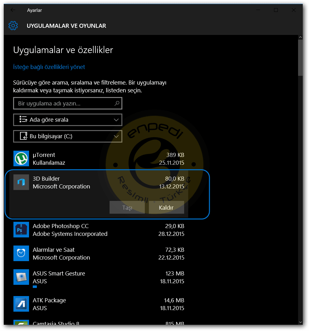 Windows 10 Akıllı Depolama