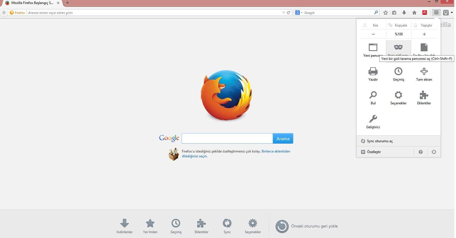 İnternette Dolaşırken İz Bırakmak İstemiyorsanız-firefox