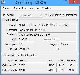 Laptop Sıcaklık Ölçme Programı