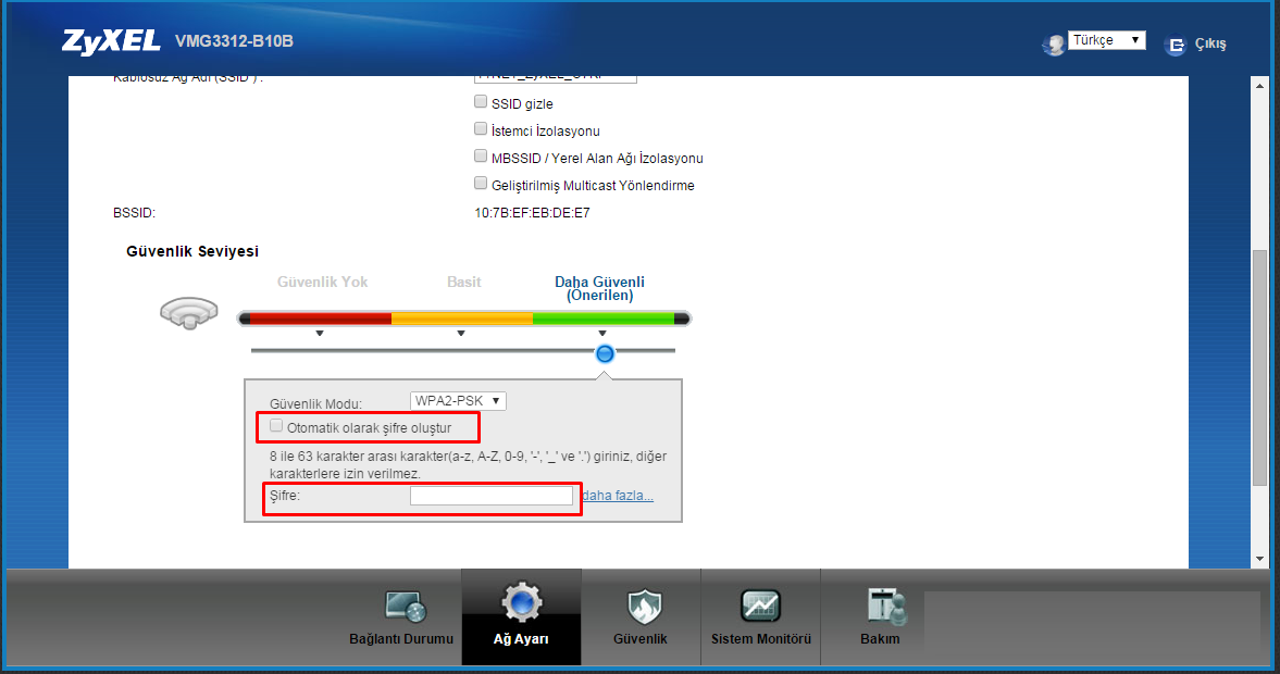 TTNET ZyXEL Wifi Şifresi Değiştirme-3