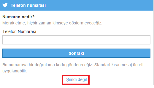 Telefon Numarası Olmadan Twittera Kaydolma