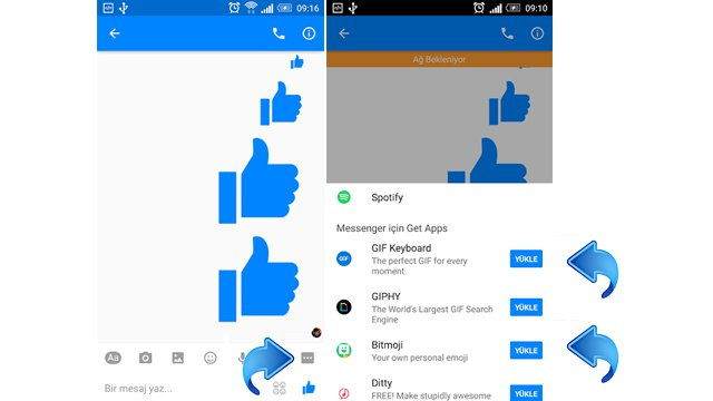 Facebook Messenger’a uygulama eklemek