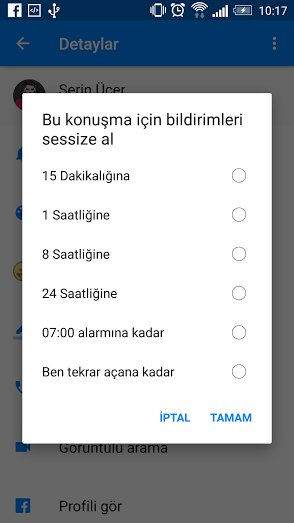 Facebook Messenger bildirimlerini kontrol etmek