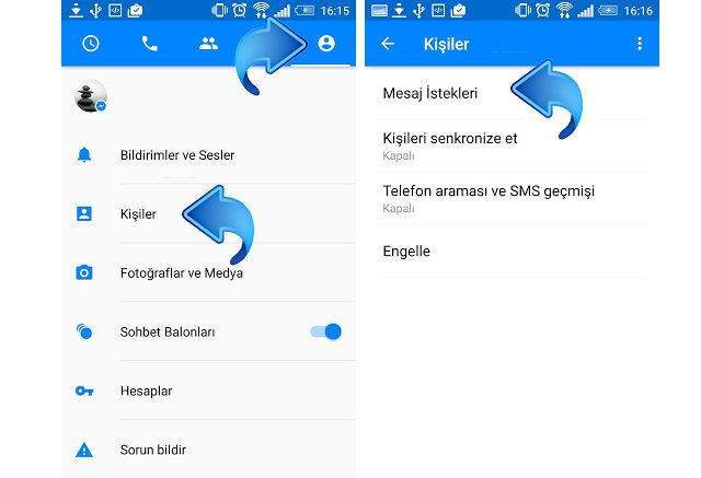 Facebook Messenger'da gizli ve filtrelenmiş mesajları görmek