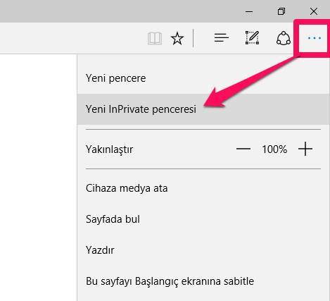 Microsoft Edge'de Gizli Sekme Nasıl Açılır?