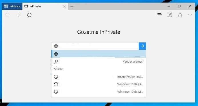 Microsoft Edge'de Gizli Sekme Nasıl Açılır?