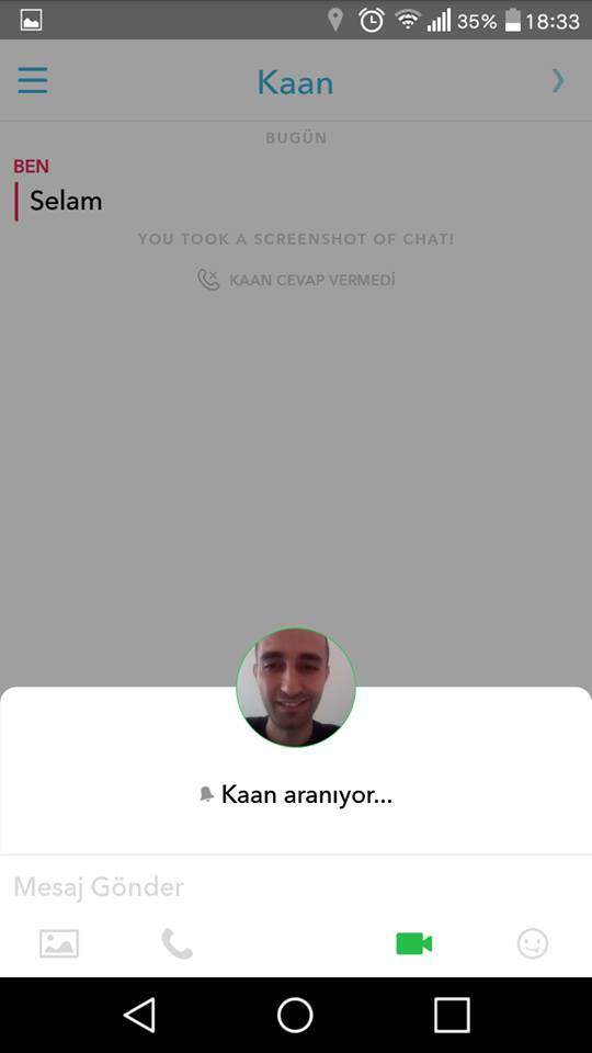 Snapchat'te canlı arama ile video görüşmesi nasıl yapılır-2