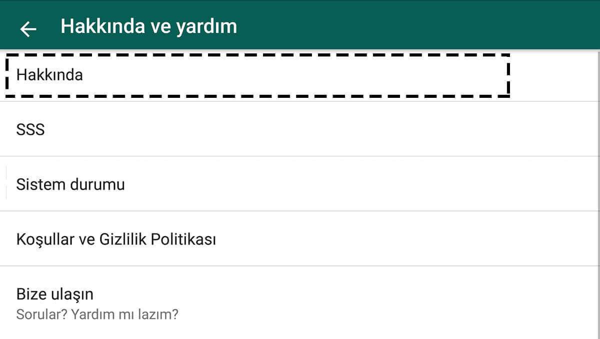 Whatsapp Sürümü Nasıl Öğrenilir3