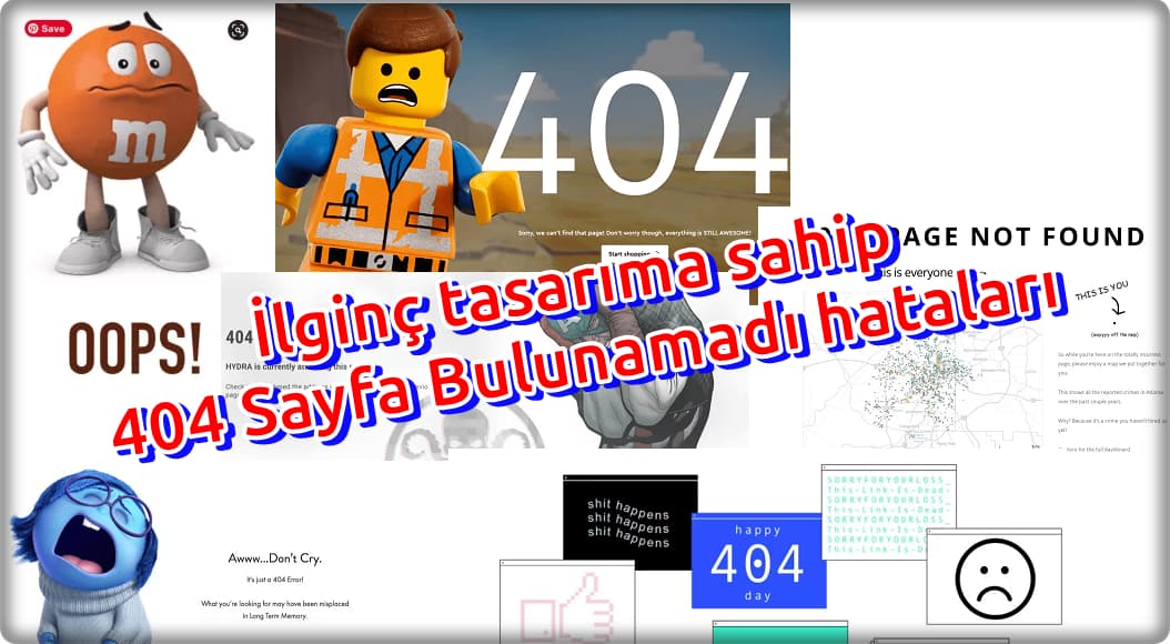 İlginç 404 Sayfa Bulunamadı Hatası Tasarımları