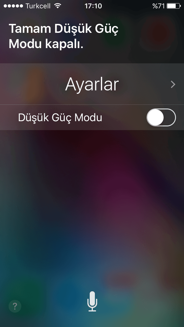 iPhone Düşük Güç Modu'nu Hızlı Açma