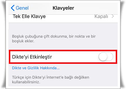 iPhone’da Dikte Özelliği Nasıl Etkinleştirilir?