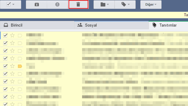 Gmail Hesabınızdaki Mailleri Toplu Olarak Silmek