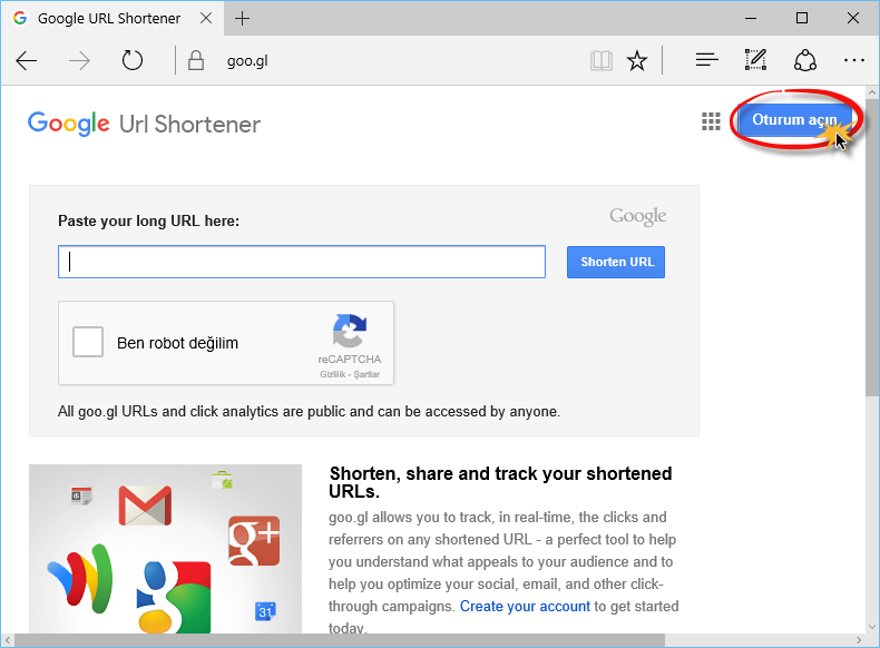 Google ile Uzun Linkleri Kısaltma