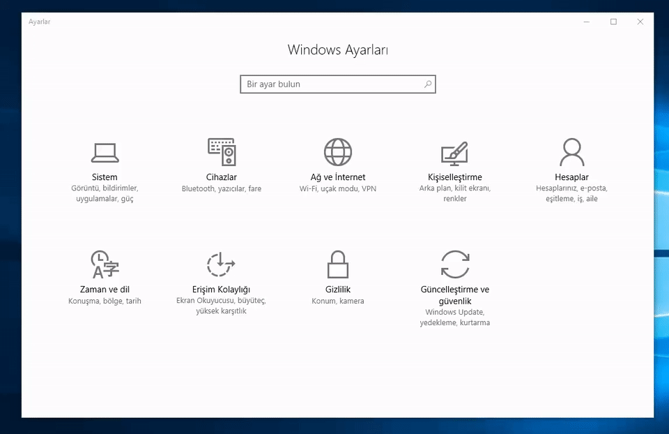 Windows 10 İşlem Merkezi Simgesini Kapatma-1