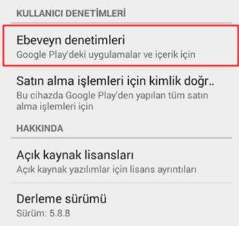 Google Play’de Çocuklara Özel Filtreleme Yapma