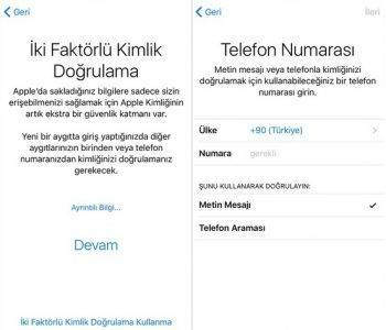 IOS 10 İki Faktörlü Kimlik Doğrulamasını Etkinleştirme