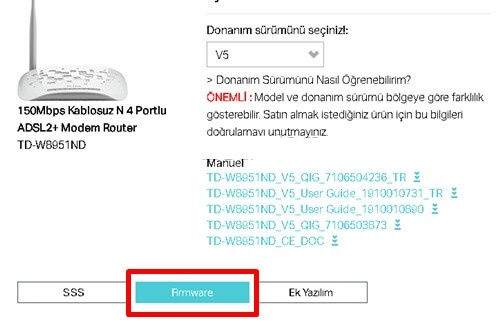 Tp-Link Modem Firmware Güncelleme İşlemi