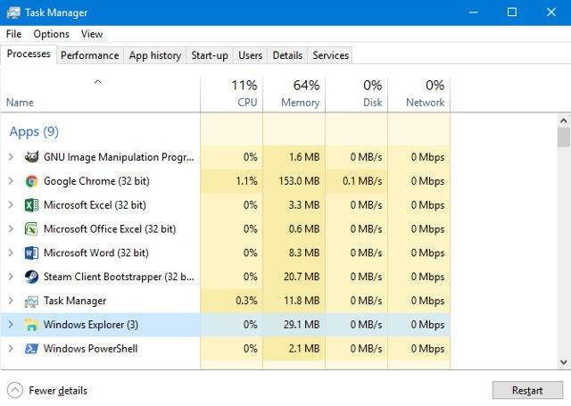 Windows 10 Görev Çubuğunu Onarma