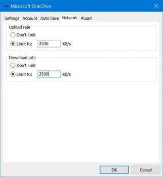 Windows 10 OneDrive Eşitleme Hızını Sınırlandırma