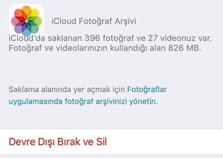 iCloud Fotoğraf Arşivi Kullanım Rehberi5