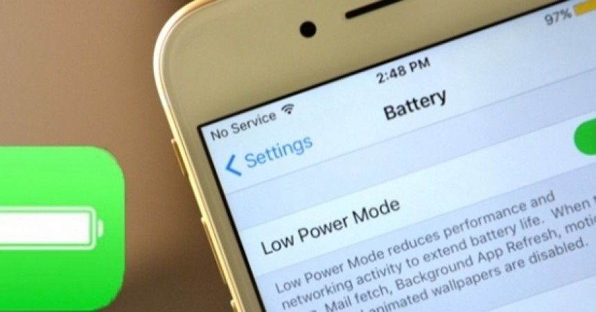 iPhone Düşük Güç Modu'nu Hızlı Açma