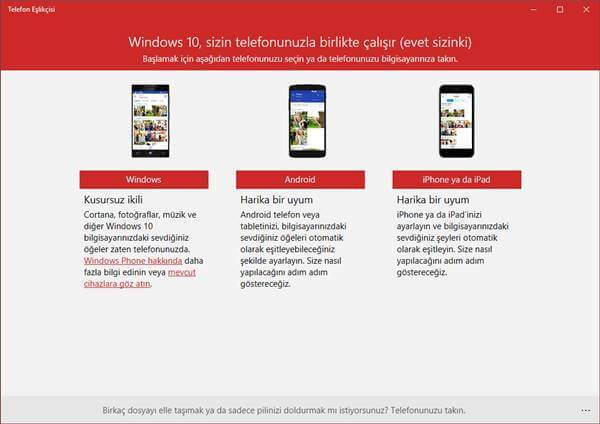 Windows 10 ‘da Android Telefonu Senkronize Etme