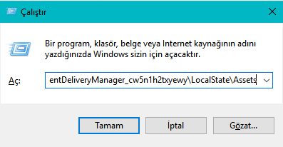 Windows 10 Kilit Ekranı Görüntüleri Nerede Depolanıyor ?