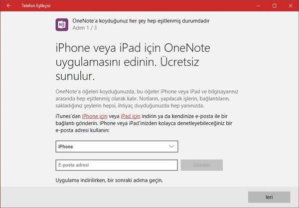 Windows 10 'da iPhone ve iPad Senkronize Etme