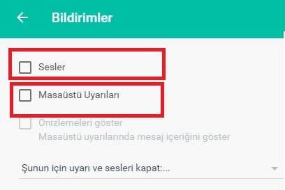 Whatsapp Web'de Bildirim Ayarlarını Düzenleme