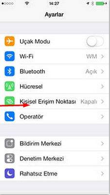 İphone'u Modem Olarak Kullanma