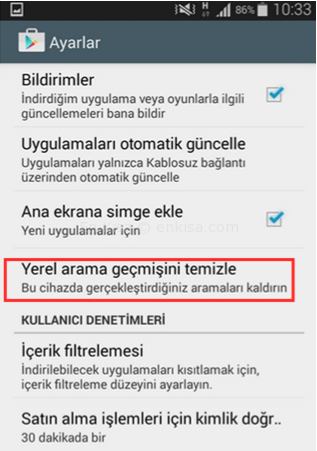 Google Play Store Arama ve Uygulama Geçmişi Nasıl Temizlenir ?