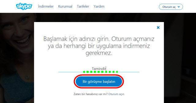 Hesapsız, Programsız Skype Görüşmesi Nasıl Yapılır