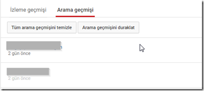 Youtube arama geçmişi nasıl temizlenir