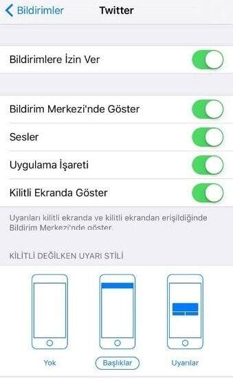 iPhone'da Uygulama Bildirimlerini Kapatma