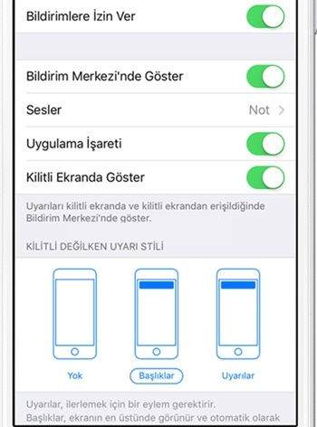 iPhone'da Uygulama Bildirimlerini Kapatma