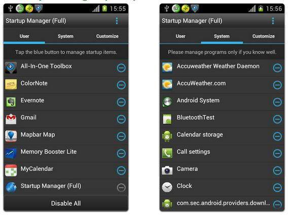 Android Performansını Arttıracak 5 Sistem Temizleme Uygulaması - startup-manager-android