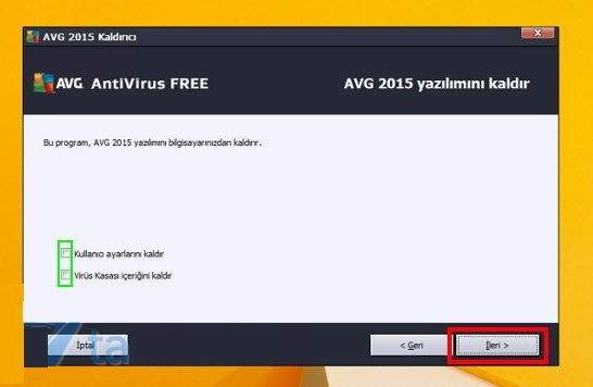 AVG Antivirüs Nasıl Silinir ?