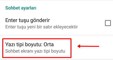 Whatsapp Yazı Tipi Boyutunu Değiştirme