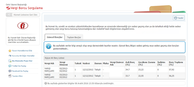 e-Devlet Vergi Borcu Sorgulama Nasıl Yapılır ?