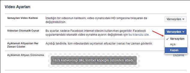 Facebook Otomatik Video Kapatma Nasıl Yapılır 