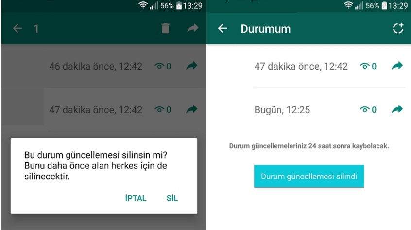 Whatsapp Durumu Nasıl Silinir