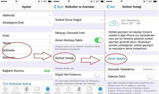 iphone arama geçmişi geri yükleme