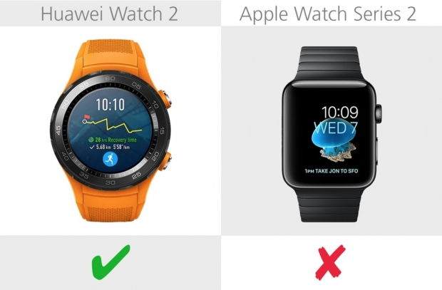 Huawei Watch 2 ve Apple Watch Series 2 Akıllı Saat Kıyaslaması 1